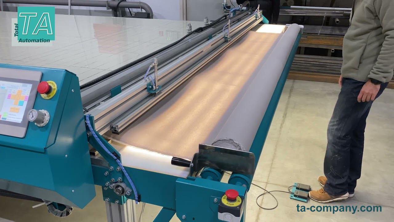 Резка ткани на столе X1. Простая ткань и ткань для римских штор смотреть онлайн