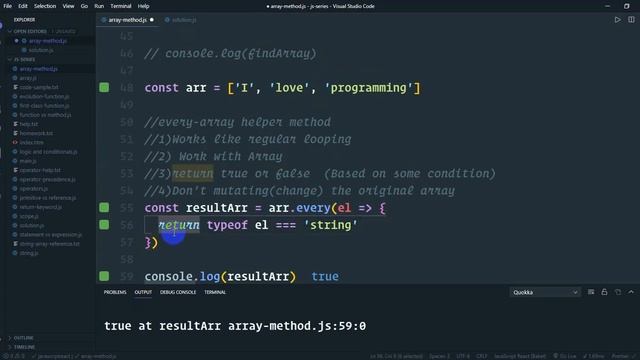51.Javascript Array helper method Every and Some | javascript bangla tutorial for beginner смотреть онлайн