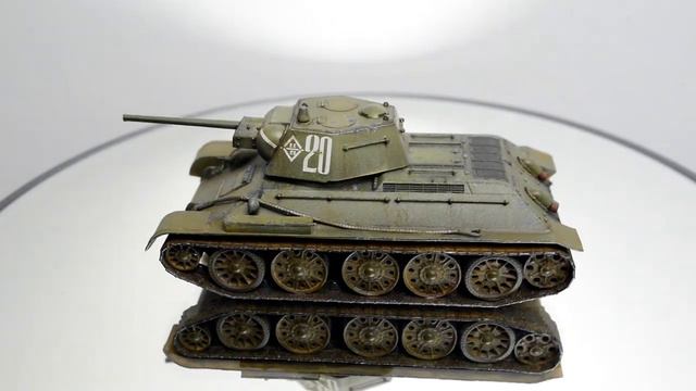 Модель танка Т-34 от Звезды в масштабе 1/72 смотреть онлайн