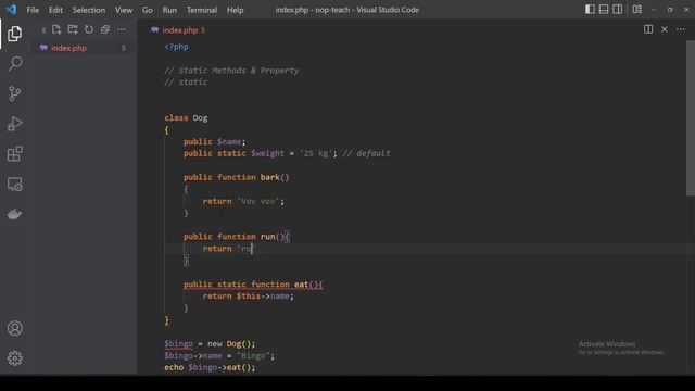 10. Static atribut va metod larni o'rganish | Object Oriented PHP ni o'rganish | OOP o'rganish смотреть онлайн