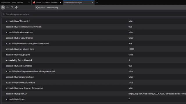 Firefox 71 Configuration Editor die alte Interface Oberfläche aufrufen | about:config смотреть онлайн