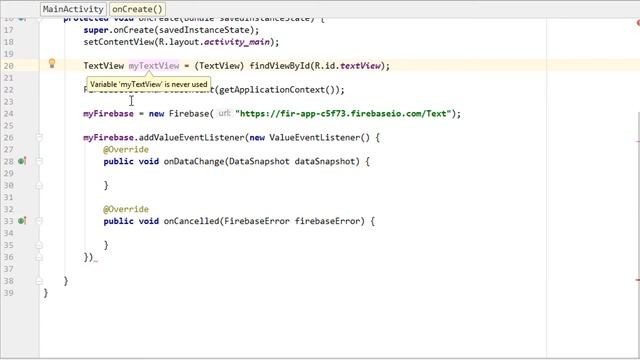 Android Studio Firebase Backend Tutorial #6 - Retrieving single realtime data from Firebase Console смотреть онлайн