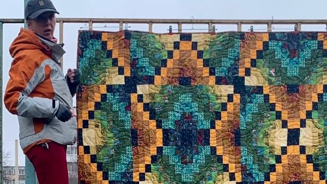 Как сфотографировать одеяло размером 260 на 260 см? #diy #лоскутноешитье #patchwork смотреть онлайн