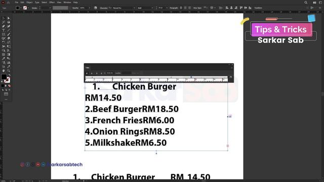 Tabs Ruler for Adobe Illustrator | Tutorial Graphic Design - Sarkar Sab смотреть онлайн