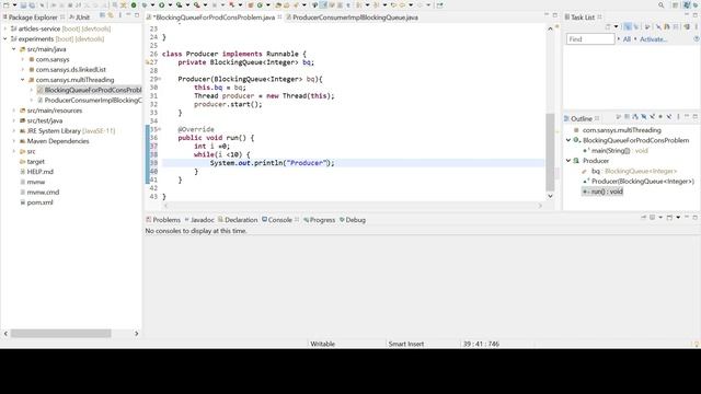 Solving producer consumer problem using blocking queue смотреть онлайн