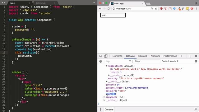 How to build a React password checker with ZXCVBN смотреть онлайн
