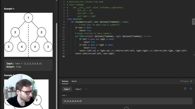 Identifying Symmetric Binary Trees | Python Solution | Top 100 - LeetCode 101 смотреть онлайн