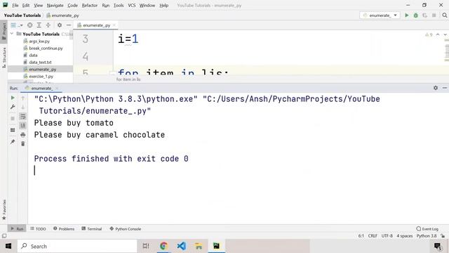 Enumerate Function In Python | Python for Absolute Beginners in English | #43 смотреть онлайн