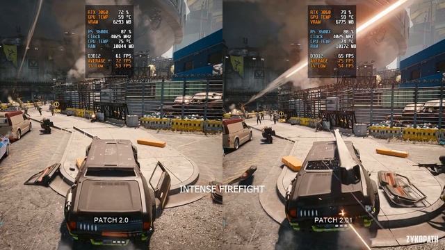Cyberpunk 2077 - Patch 2.01 vs 2.0 Performance Comparison смотреть онлайн