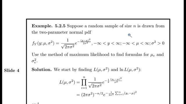 5.2 Estimating Parameters: The Method of Maximum Likelihood and the Method of Moments (2/2) смотреть онлайн