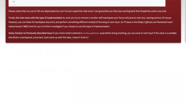 How to autofocus next TextInput on react-native