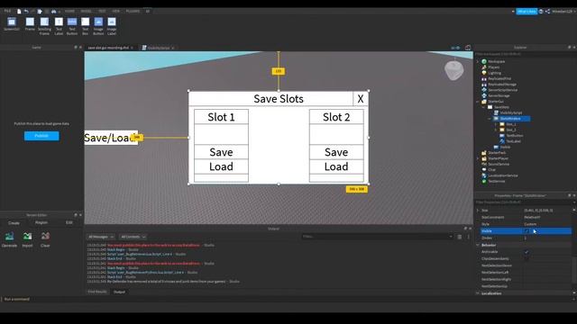 Ep. 3 Roblox Save Slots - GUI Visibility Script смотреть онлайн