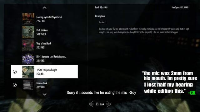 Skyrim Special Addition: How to fly (Guide to Gliding trick) смотреть онлайн
