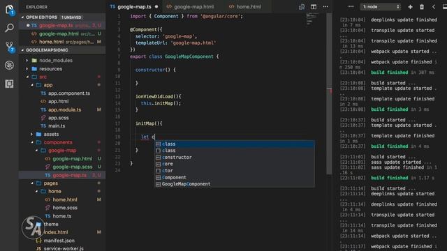 Google Maps Component in Ionic/Angular смотреть онлайн