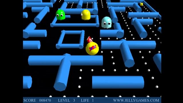 3D Ms. Pac-Man Clone - Defunct Browser Games смотреть онлайн