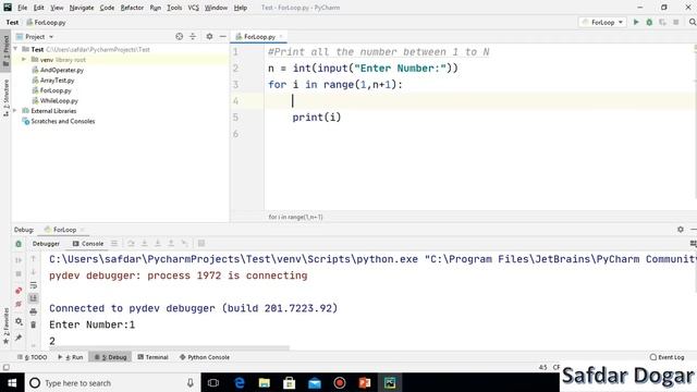 Print all the number between 1 to N using For Loop | Python Programming Tutorial for Beginners смотреть онлайн