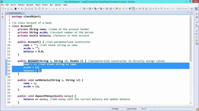 Java Essentials - Constructors of a class смотреть онлайн