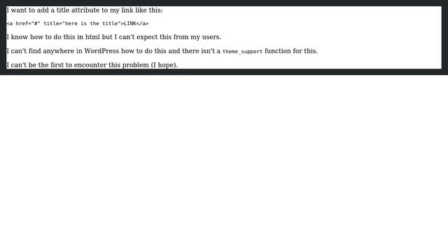 Wordpress: Add the title attribute to links смотреть онлайн