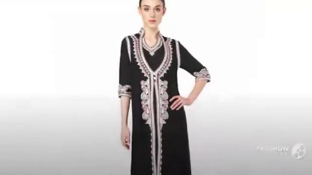 Одежда с AliExpress - Красивое мусульманское платье с турецкой вышивкой смотреть онлайн