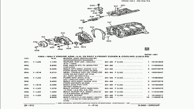 Chevrolet Camaro 1993 2002 Parts & Diagrams Manual смотреть онлайн