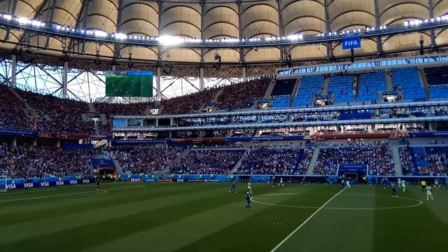 Боевой клич викингов "Ху!" в исполнении исландцев на "Волгоград Арене" смотреть онлайн