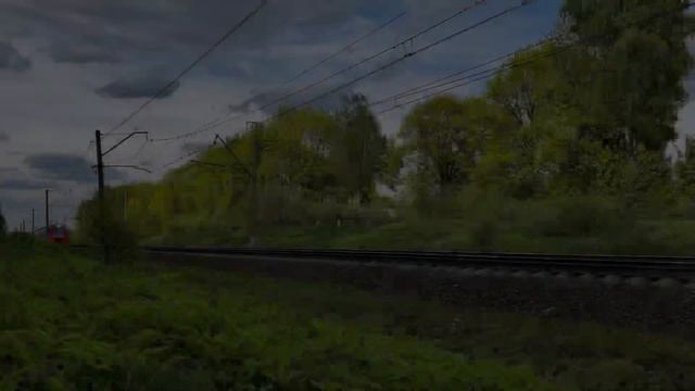 Электропоезда ЭС1П-003 «Ласточка» и ЭС2ГП-013 «Ласточка-Премиум» около станции Весенняя смотреть онлайн