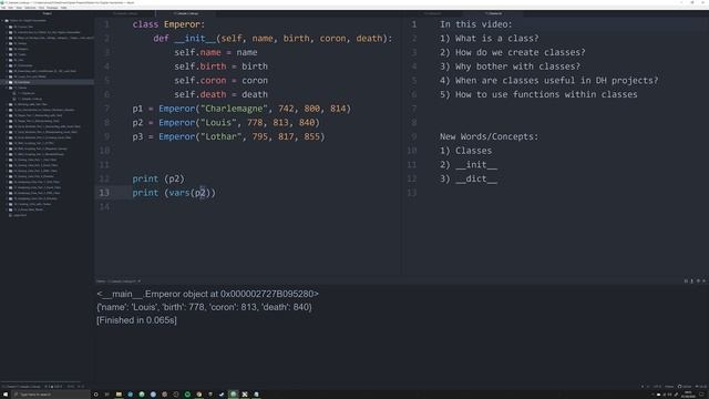 Classes - Python for DH 11 смотреть онлайн