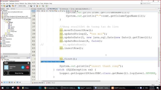 Java online 16,17 Kỹ thuật sử dụng Resultset Metadata, Rowset, Data Access Object DAO смотреть онлайн