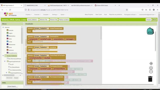 SISTEMA DE CRUD com APP INVENTOR | PHP | MySQL | select from and Json encode смотреть онлайн