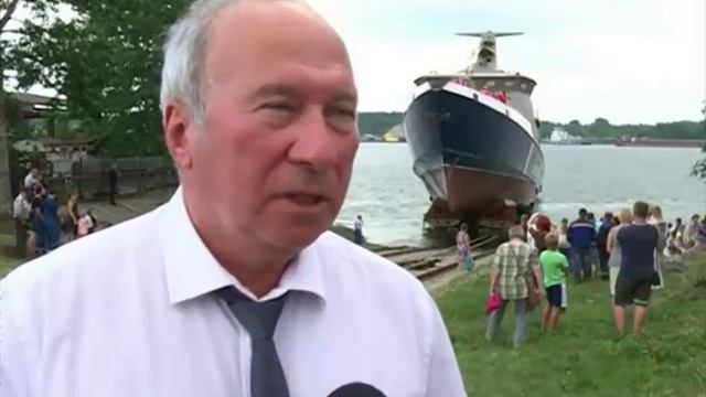 В Ярославле спустили на воду пограничный сторожевой корабль «Балаклава» смотреть онлайн