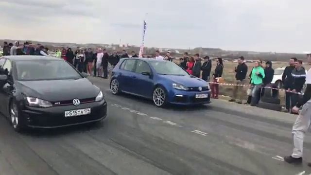 VW Golf GTI Mk7 Stage2 320Hp vs Golf R20 APR HGP 350 Hp смотреть онлайн