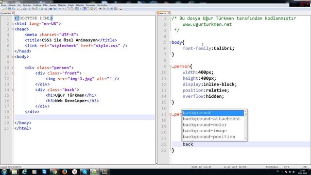 CSS3 Transition Özelliği ile Özel Animasyon Yapımı смотреть онлайн