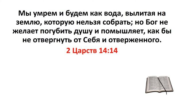 Библия, Ветхий Завет. 2 Царств 14:14 смотреть онлайн