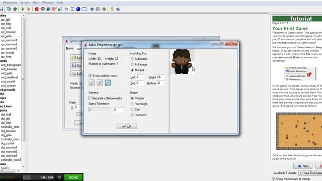 Gamemaker - Stuck in walls? Collision mask solution смотреть онлайн