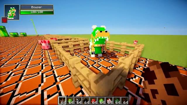 Minecraft: Super Mario Mod | Bowser, Pipes, Goombas!