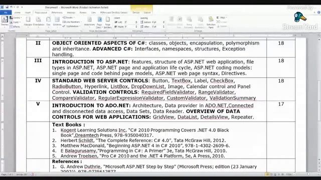 ASP.NET with C# Syllabus Discussion 02-09-2020 смотреть онлайн