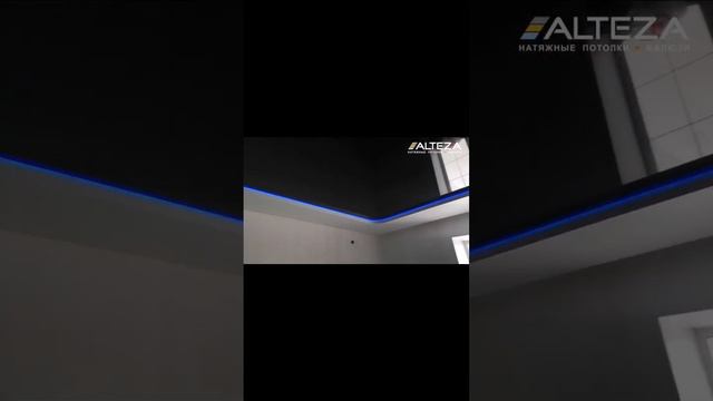 Черный с белым, натяжной потолок #ceilings #потолок смотреть онлайн