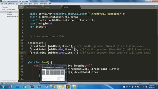 Responsive Thumbnail Slider using by Html Css Javascript смотреть онлайн