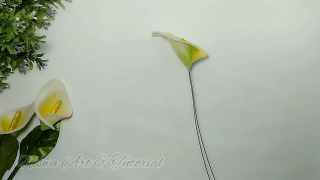 D.I.Y| how to make felt calla lily | felt flowers collaboration with satin ribbon смотреть онлайн