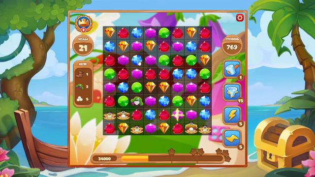 Как пройти уровень 769 игры Сокровища Пиратов смотреть онлайн