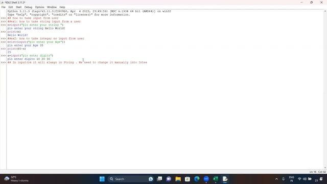 Python - 9th Session - How to take Input from User in Python- Addon Session смотреть онлайн