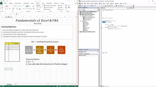 Factorial - EXCEL/VBA смотреть онлайн