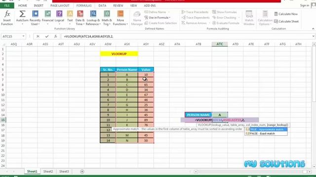 EXCEL 2013 Tutorial 116 in HINDI - Vlookup with Named Range in Excel смотреть онлайн