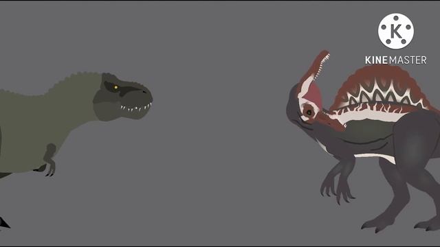 Vastatosaurus Rex vs JP3 Spinosaurus || StickNodes Dinosaur Battle || смотреть онлайн