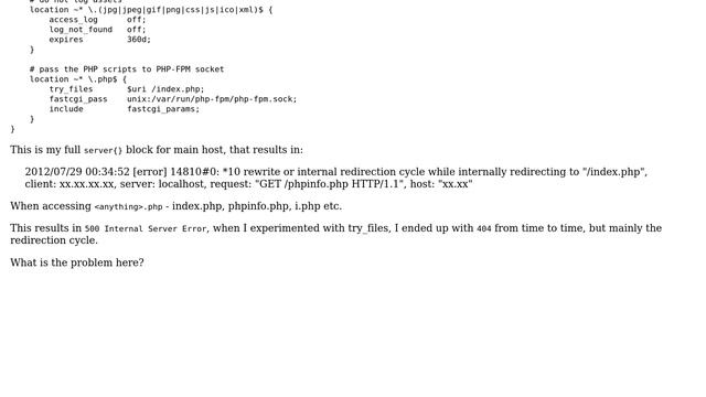 DevOps & SysAdmins: nginx yet another rewrite or internal redirection cycle смотреть онлайн