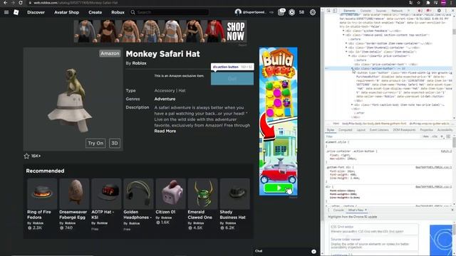 Как получить ШЛЯПУ С ОБЕЗЬЯНОЙ БЕЗ Amazon | Roblox смотреть онлайн