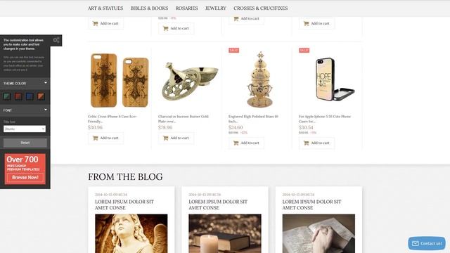 Religious Items PrestaShop Theme by WT Website Template - 53320 смотреть онлайн