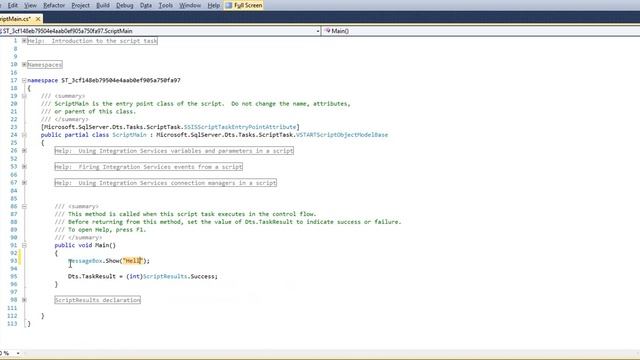 SQL Server Integration Services - ScriptTask смотреть онлайн