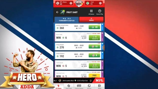 MPL Pro BATTLE Fruit Dart Game Tricks 2019 | mpl game tricks смотреть онлайн