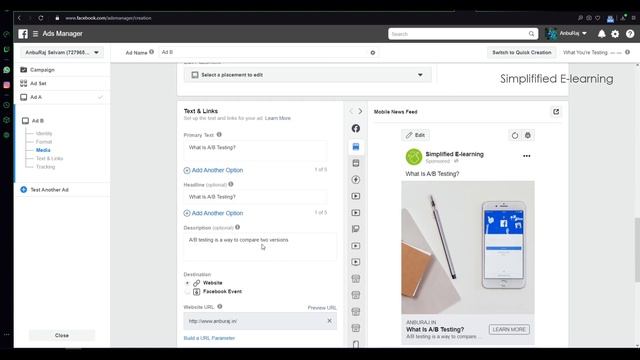Facebook Ads Tamil | What is A/B Testing? | How to do A/B Testing? | Simplified E-learning | Part-0 смотреть онлайн